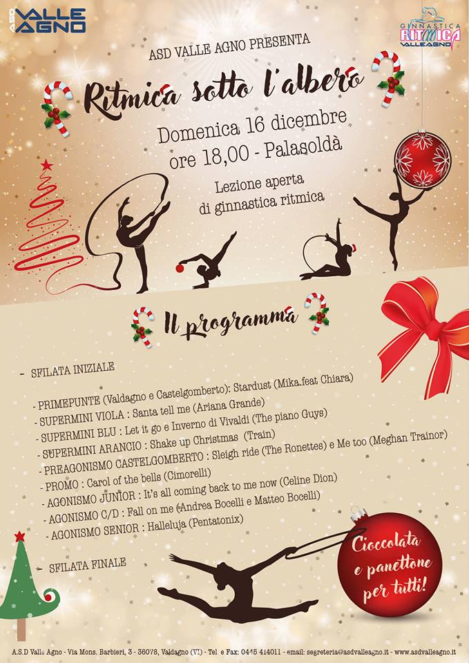 Scopri di più sull'articolo Ritmica sotto l’albero 2018. Domenica 16 dicembre alle 18 al Palasoldà