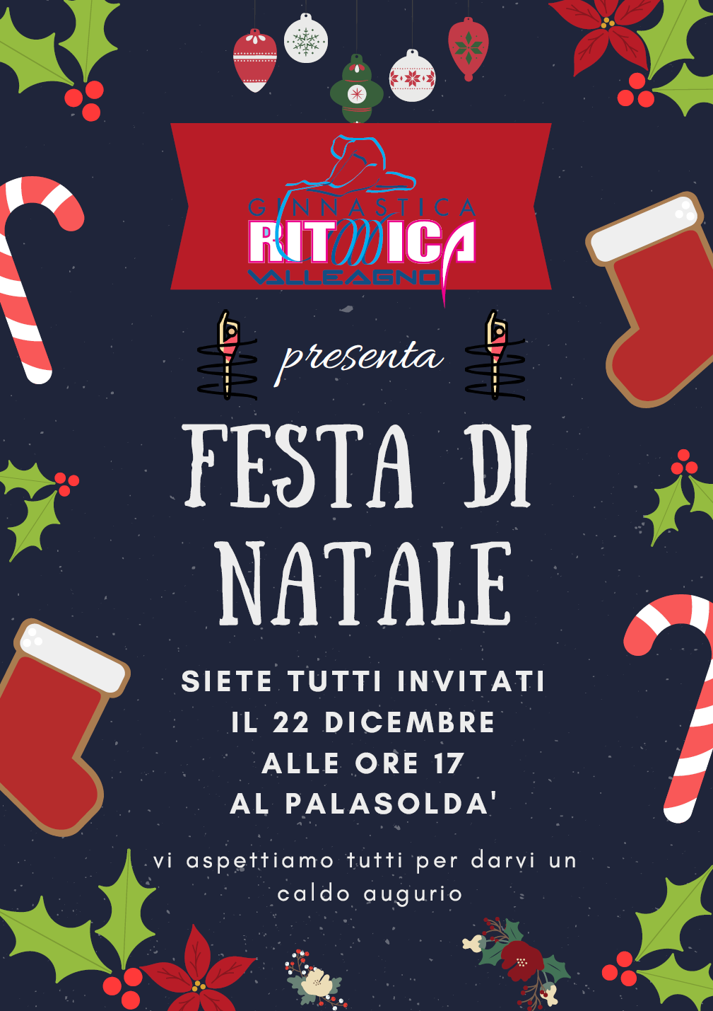 Scopri di più sull'articolo Festa di Natale domenica 22 dicembre ore 17 al Palasoldà